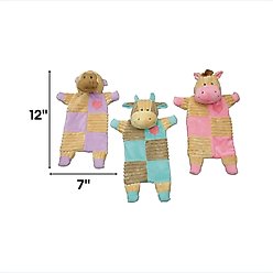 Ethical Pet Soothers Crinkle Squeaky Plush Dog Toy, Color Varies slide 2 of 2