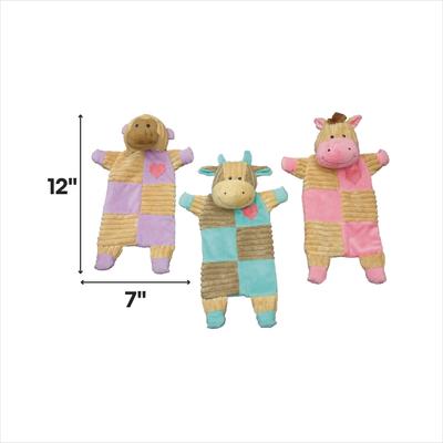 Show full view: Ethical Pet Soothers Crinkle Squeaky Plush Dog Toy, Color Varies slide 2 of 3