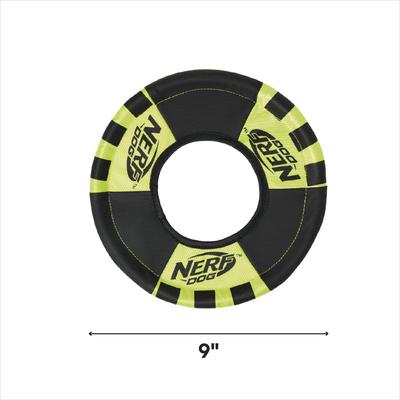 Show full view: Nerf Dog Flyer Trackshot Toss Tug Ring Dog Toy, 9-in slide 2 of 4
