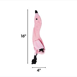 Ethical Pet Mini Skinneeez Pink Flamingo Stuffing-Free Squeaky Plush Dog Toy slide 2 of 4
