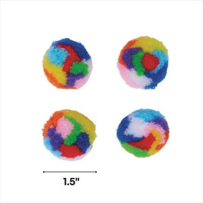 Show full view: Ethical Pet Kitty Yarn Puffs Small Balls Cat Toy with Catnip, Color Varies, 1.5-in, 4 count slide 2 of 5
