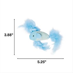 Turbo Random Fun Cat Toy with Catnip, Feather Fish slide 2 of 4