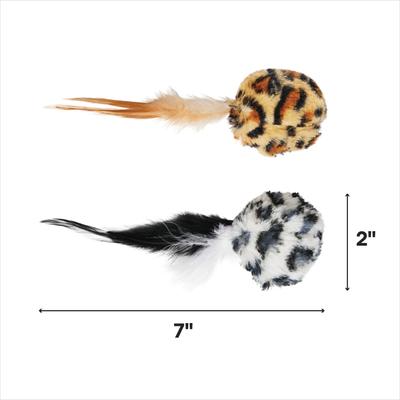 Show full view: RUFFIN' IT Print Plush Balls Cat Toy, 2 count slide 2 of 5