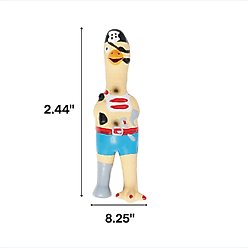 RUFFIN' IT Captain Jack Rubber Chicken Dog Toy slide 2 of 4