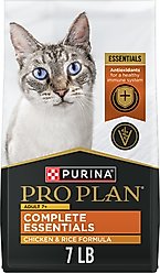 Purina Pro Plan Complete Essentials 7+ Chicken & Rice Natural Senior Dry Cat Food, 7-lb bag