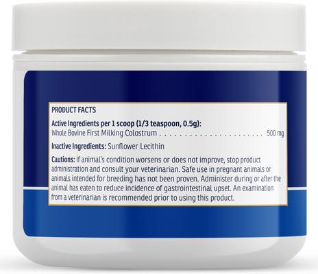 Show full view: Rx Vitamins Colostrum Supplement for Cats & Dogs, 100 gram bottle slide 6 of 8