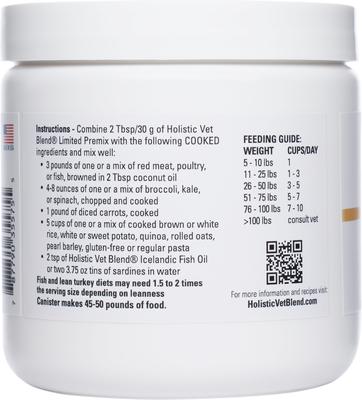 Show full view: Holistic Vet Blend Canine Limited Premix Powder Nutritional Supplement for Dogs, 8.47-oz jar slide 4 of 7