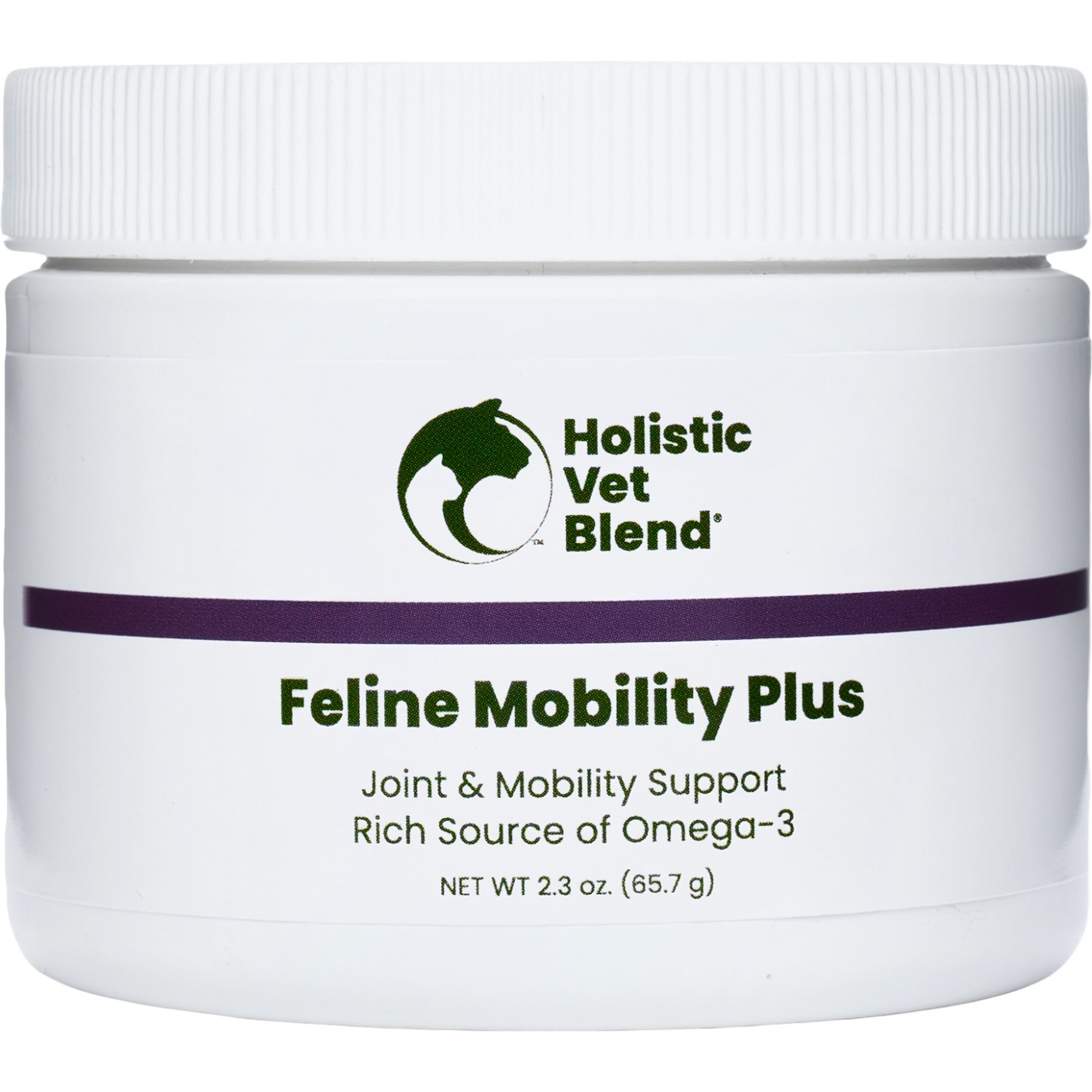 Holistic Vet Blend Feline Mobility Plus Powder Joint Supplement for Cats, 2.3-oz jar