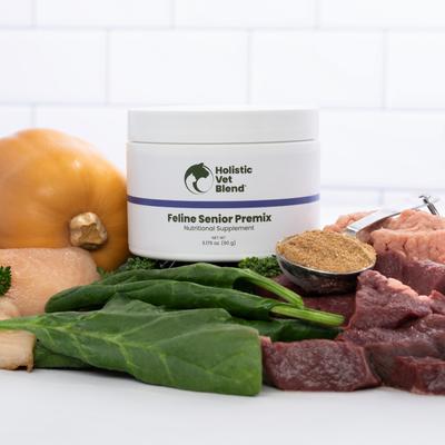 Show full view: Holistic Vet Blend Feline Senior Premix Powder Nutritional Supplement for Senior Cats, 3.175-oz jar slide 3 of 7