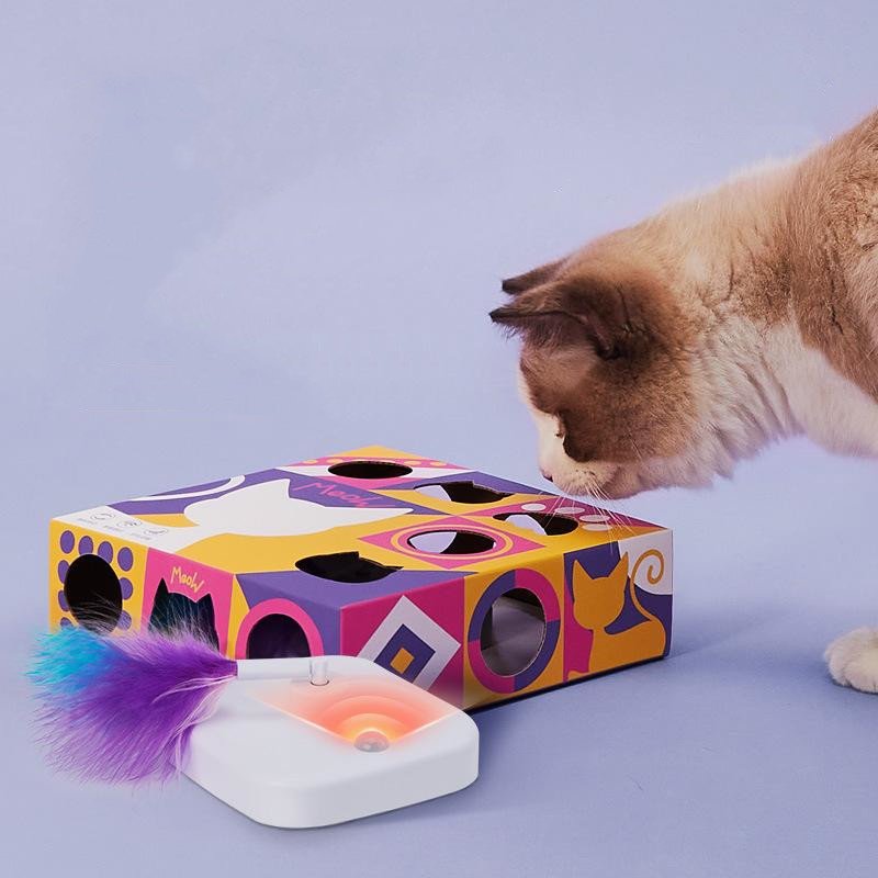 Happy & Polly Electric Interactive Whack-a-Mole Cat Toy