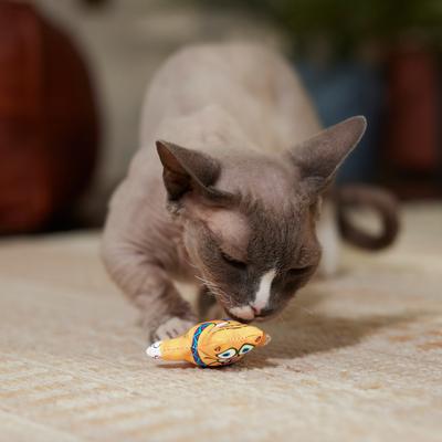 Show full view: Fat Cat Classic Kitten Little Cat Toy, Color Varies slide 4 of 5