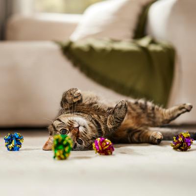 Show full view: Ethical Pet Mylar Balls Cat Toy, 1.5-in, 4 pack slide 4 of 5