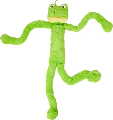 Show full view: Multipet Swingin Slevins Squeaky Plush Dog Toy, Frog slide 3 of 5