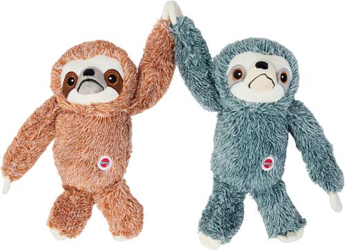 Show full view: Ethical Pet Fun Sloth Squeaky Plush Dog Toy, Color Varies, 13-in slide 4 of 6