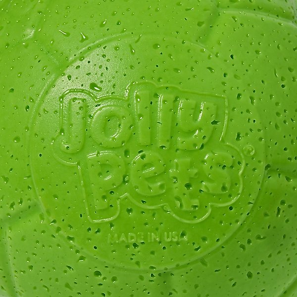 Show full view: Jolly Pets Stuffing-Free Soccer Ball Dog Toy, Green Apple, 4-in slide 3 of 4