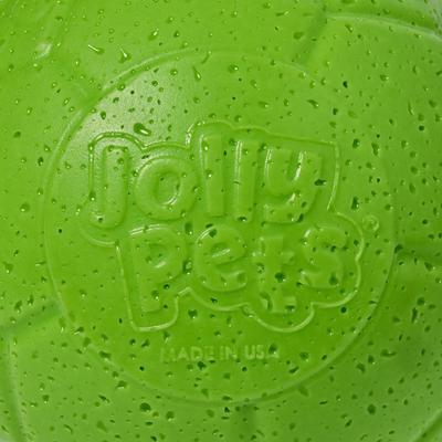 Show full view: Jolly Pets Stuffing-Free Soccer Ball Dog Toy, Green Apple, 4-in slide 3 of 4