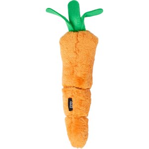ZippyClaws Kickerz Carrot Cat Plush Toy with Catnip, Orange
