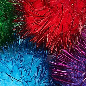 Turbo Glitter Pom Pom Ball Cat Toy, 4 count