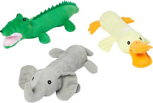 Show full view: Ethical Pet Crunch & Squeak Plush Bottle Dog Toy, Character Varies slide 3 of 4