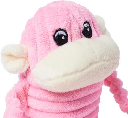 Show full view: ZippyPaws Spencer Crinkle Monkey Dog Toy, Pink slide 3 of 5