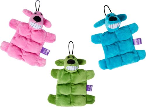 Show full view: Multipet Minipet Loofa Squeaker Mat Plush Dog Toy, Color Varies, 6-in, 1 count slide 4 of 6