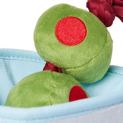 Show full view: P.L.A.Y. Pet Lifestyle and You Happy Hour Martini Squeaky Plush Dog Toy, Small slide 3 of 5