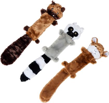 Show full view: ZippyPaws Skinny Peltz Chipmunk, Lemur, Monkey Plush Dog Toy, 3 count slide 4 of 5