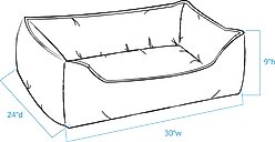 Body Glove Paintflower Kuddler Dog Bed, Earth, Medium slide 2 of 9
