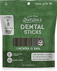 Dog Treat Naturals Dental Sticks Chickpea & Basil Dog Treats, 20 count
