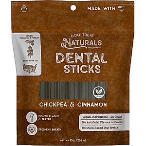 Dog Treat Naturals Dental Sticks Chickpea & Cinnamon Dog Treats, 20 count