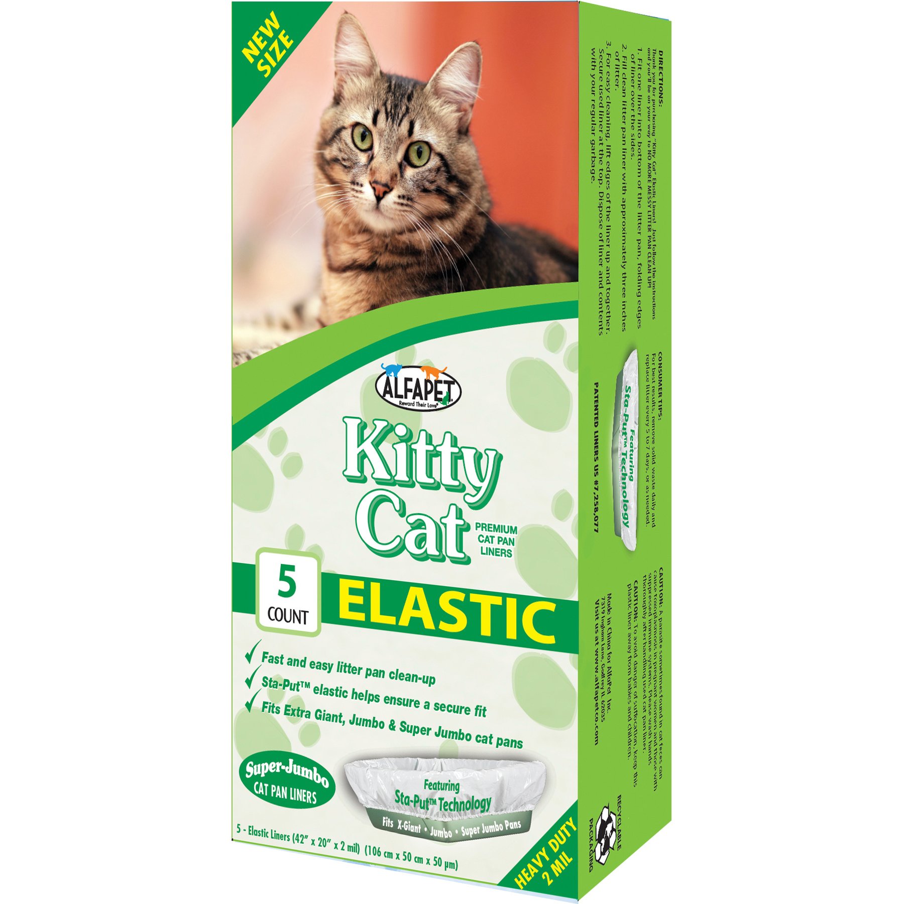 Elastic Cat Litter Box Liners Paws Premium Jumbo Elastic Litter