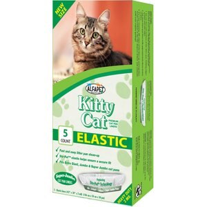 Alfa Pet Kitty Cat Elastic Cat Litter Box Liners, Super Jumbo