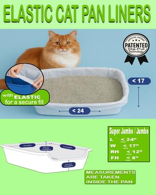 Show full view: Alfa Pet Kitty Cat Elastic Cat Litter Box Liners, Super Jumbo slide 4 of 4