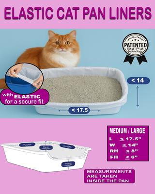 Show full view: Alfa Pet Kitty Cat Elastic Cat Litter Box Liners, Large slide 3 of 3