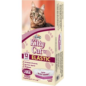 Alfa Pet Kitty Cat Elastic Cat Litter Box Liners, Large