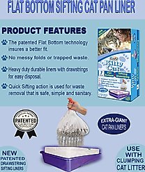 Alfa Pet Kitty Cat Flat-Bottom Sifting Cat Litter Box Liners, Extra-Giant slide 2 of 3