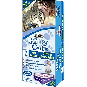 Alfa Pet Kitty Cat Flat-Bottom Sifting Cat Litter Box Liners, Extra-Giant