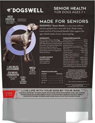 Show full view: Dogswell Mini Soft Strip Senior Duck Flavor Jerky Dog Treats, 4-oz bag slide 3 of 11