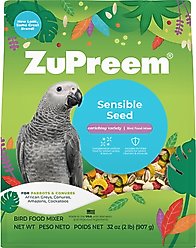 ZuPreem Sensible Seed Parrot & Conure Bird Food, 2-lb bag