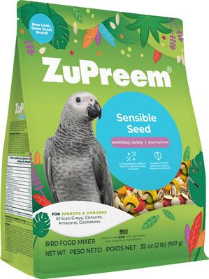 Show full view: ZuPreem Sensible Seed Parrot & Conure Bird Food, 2-lb bag slide 3 of 10