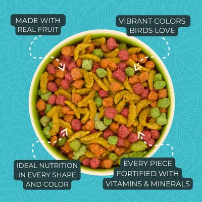 Show full view: ZuPreem FruitBlend Flavor with Natural Flavors Daily Medium Bird Food, 17.5-lb bag slide 5 of 11