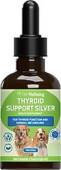 Pet Wellbeing Thyroid Support SILVER Bacon Flavored Liquid Supplement for Dogs, 2-oz bottle