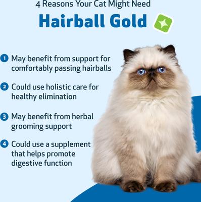 Show full view: Pet Wellbeing Hairball GOLD Liquid Hairball Control Supplement for Cats, 2-oz bottle slide 8 of 9
