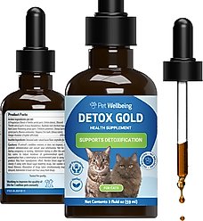 Pet Wellbeing Detox GOLD Bacon Flavored Liquid Immune Supplement for Cats, 2-oz bottle slide 2 of 7