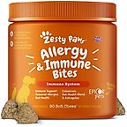 Zesty Paws Allergy & Immune Bites Lamb Flavored Soft Chews Allergies, Immune, & Gut Support Supplement for Dogs, 90 count