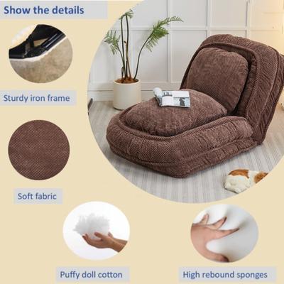 Show full view: Cesicia Adjustabe Position Lazy Sofa Dog Bed, Brown slide 8 of 8