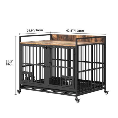 Show full view: Yitahome Furniture Style Dog Crate, 42.5-in, Black slide 8 of 10