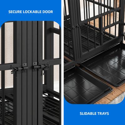 Show full view: Yitahome Furniture Style Dog Crate, 42.5-in, Black slide 4 of 10