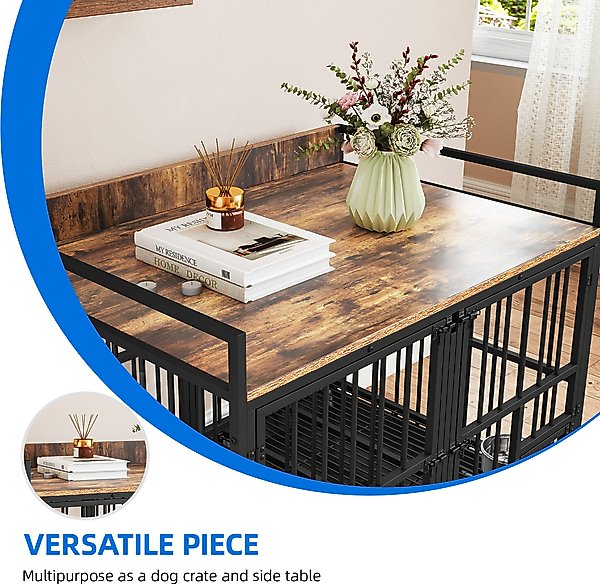 Show full view: Yitahome Furniture Style Dog Crate, 42.5-in, Black slide 3 of 9
