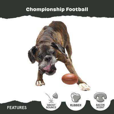 Show full view: BARK Chompionship Football Dog Chew Toy slide 4 of 9